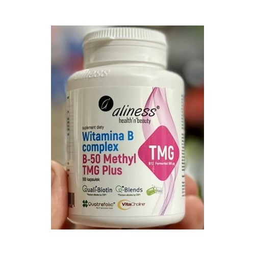 Aliness Witamina vit B Complex B‑50 Methyl TMG PLUS 100 kap