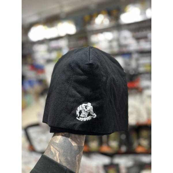 Pepsport Beanie Cap Black czapka bawełniana z logiem Pepsport